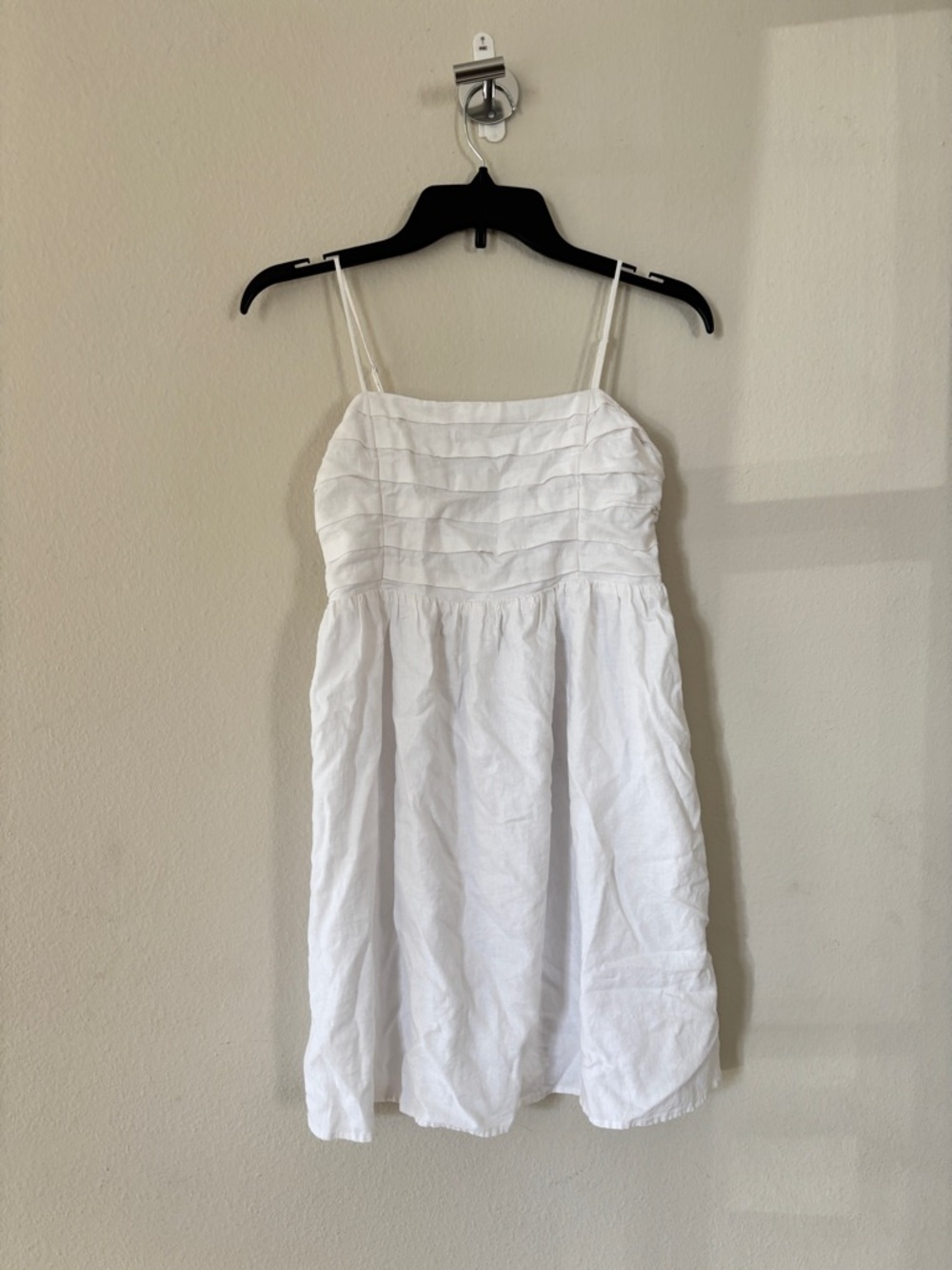 Express White Smocked Strapless Top